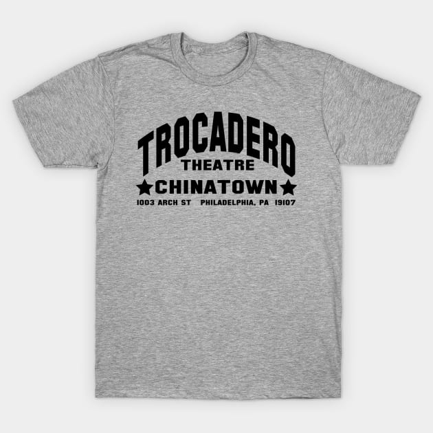 Trocadero Poster (black) T-Shirt by BradyRain